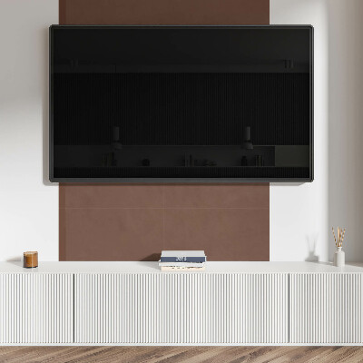 Square tv wall panel Color Brown