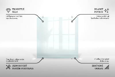 Glass worktop for the kitchen transparent