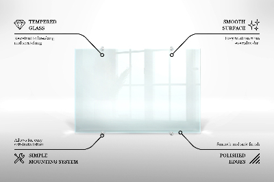 Glass worktop for the kitchen transparent