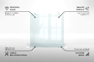 Glass cooker splashback transparent tempered glass