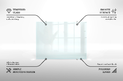 Glass worktop for the kitchen transparent