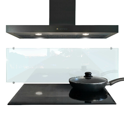 Glass cooker splashback transparent tempered glass