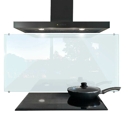 Glass worktop for the kitchen transparent