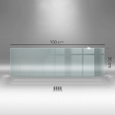 Glass cooker splashback transparent tempered glass