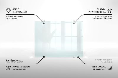 Glass worktop for the kitchen transparent