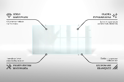 Glass worktop for the kitchen transparent