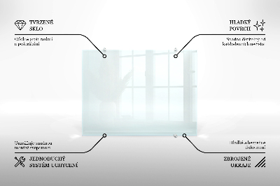 Glass worktop for the kitchen transparent