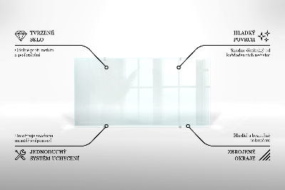 Glass worktop for the kitchen transparent