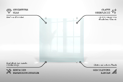 Glass worktop for the kitchen transparent