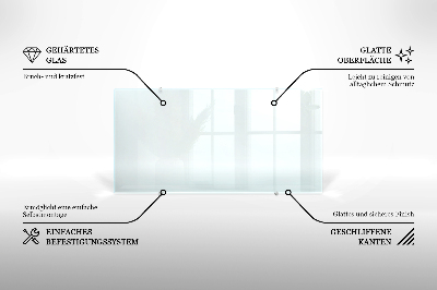 Glass worktop for the kitchen transparent