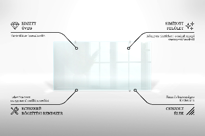 Glass worktop for the kitchen transparent