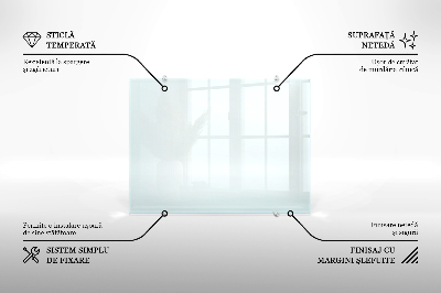 Glass worktop for the kitchen transparent