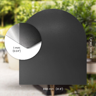 Semi-oval BBQ grill floor protector 31x35 in (80x90 cm)