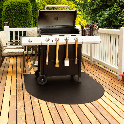Half-oval barbecue floor protector 39x39 in (100x100 cm)