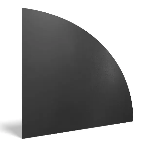 Quarter-round black steel spark guard floor plate