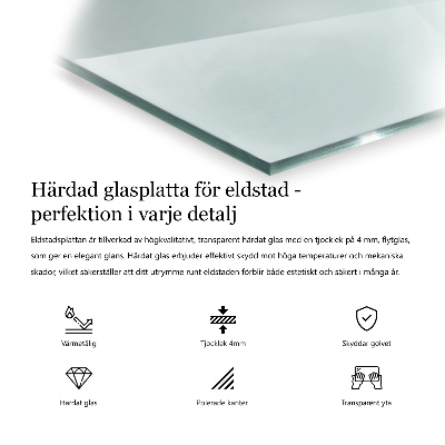 Hexagonal glass hearth transparent