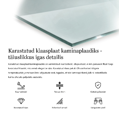 Hexagonal glass hearth transparent