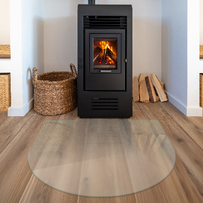 Glass hearth for log burner Semi-oval frosted glass
