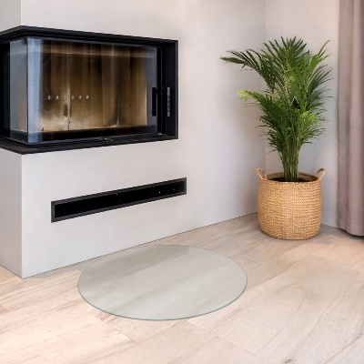 Circular fireplace base Translucent glass