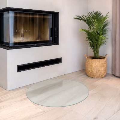 Circular fireplace base Translucent glass
