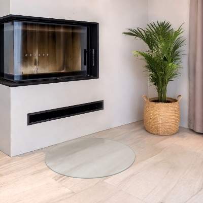 Circular fireplace base Translucent glass