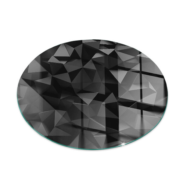 Glass hearth for stove round Three-dimensional geometry