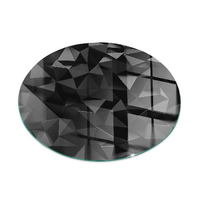 Glass hearth for stove round Three-dimensional geometry
