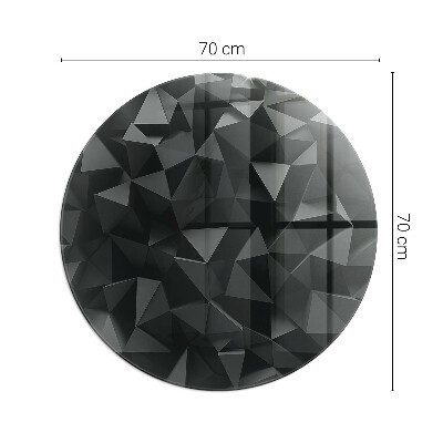 Glass hearth for stove round Three-dimensional geometry