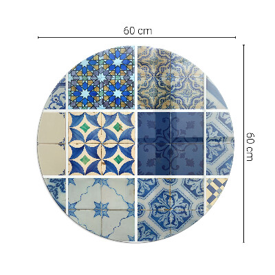 Glass hearth for stove round Ceramic tile patterns
