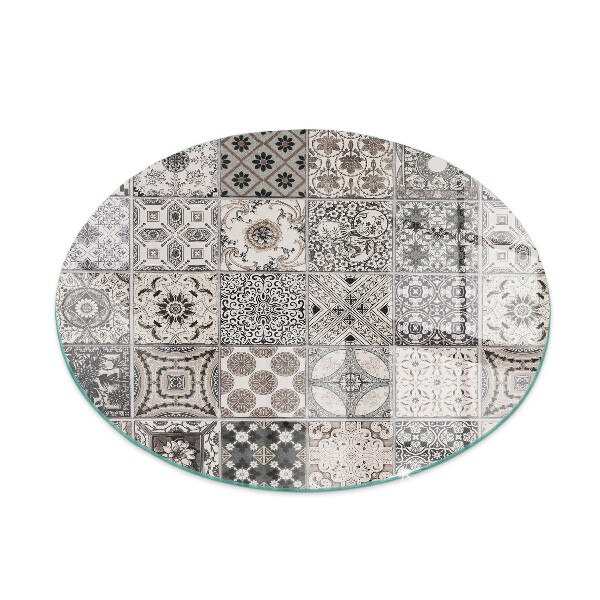 Glass hearth pad round Decorative tile patterns