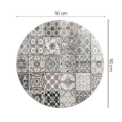 Glass hearth pad round Decorative tile patterns