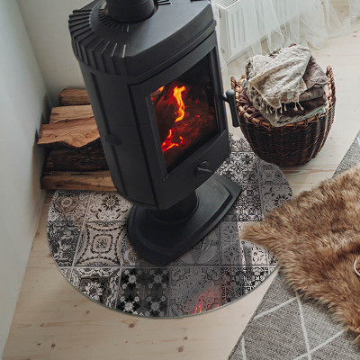 Glass hearth pad round Decorative tile patterns