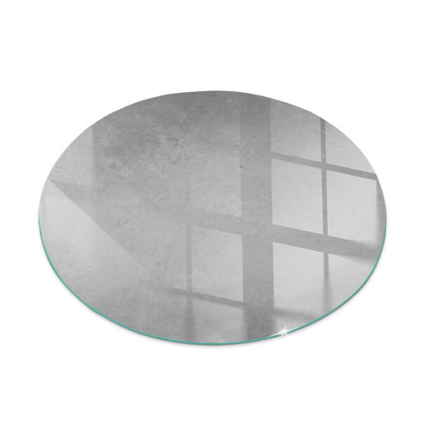 Glass hearth pad round Concrete texture with effect