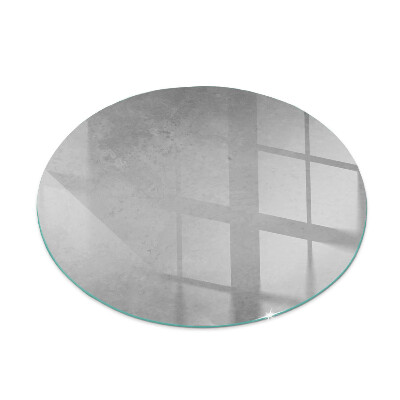 Glass hearth pad round Concrete texture with effect
