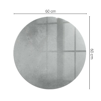 Glass hearth pad round Concrete texture with effect