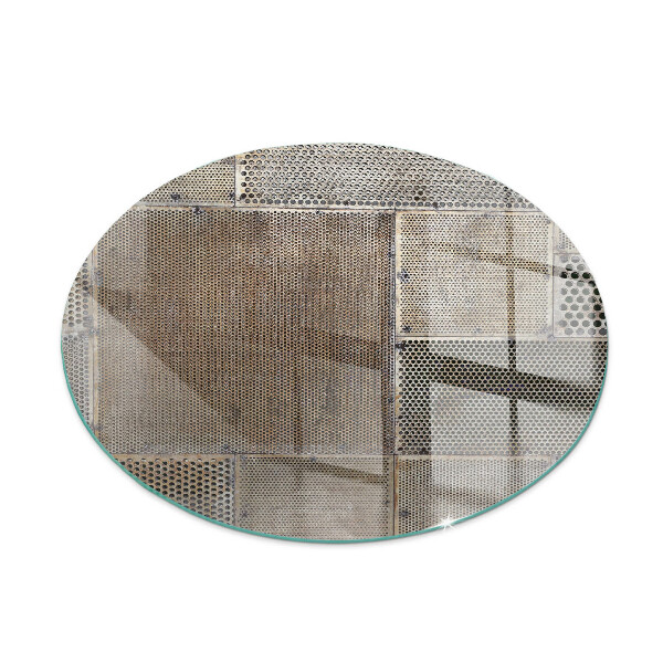 Glass hearth for stove round Pattern of perforated sheet metal