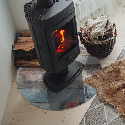 Glass hearth pad round Boards in various shades
