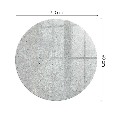 Glass hearth pad round Raw concrete texture