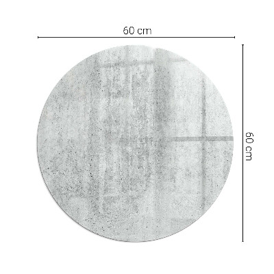 Glass hearth for stove round Raw concrete texture