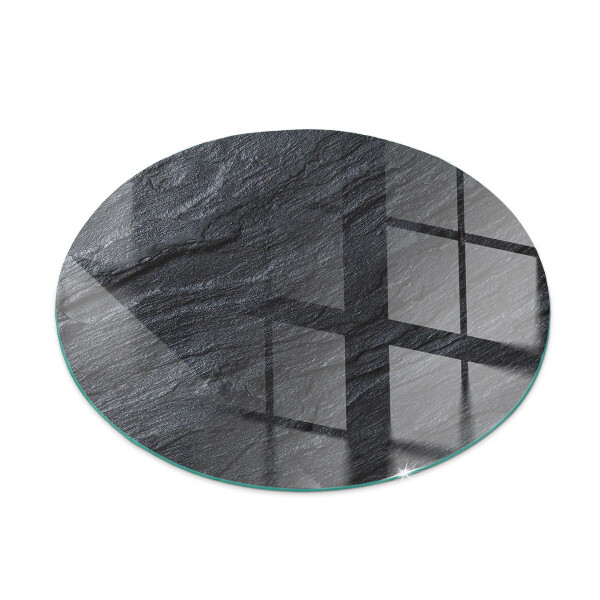 Glass hearth pad round Stone surface texture