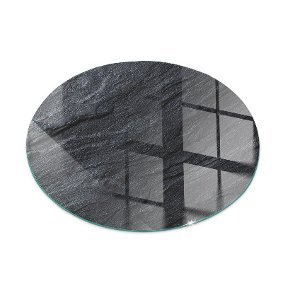 Glass hearth pad round Stone surface texture