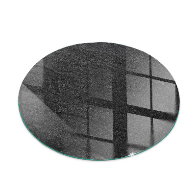 Glass hearth pad round Stone surface texture