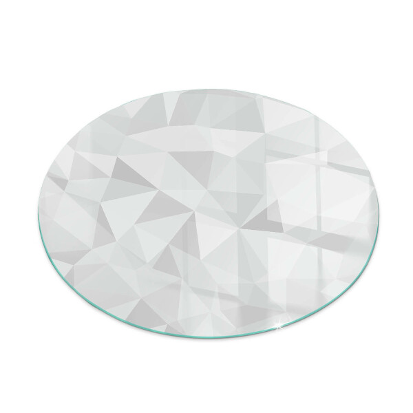 Glass hearth for stove round Abstract geometric pattern
