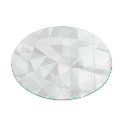 Glass hearth for stove round Abstract geometric pattern