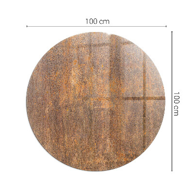 Glass hearth pad round Rust texture for background