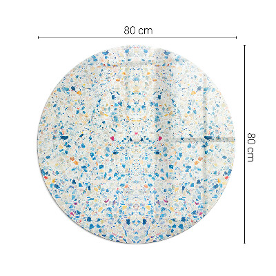 Glass hearth for stove round Abstract texture pattern