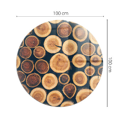 Glass hearth for stove round A box with cut wood