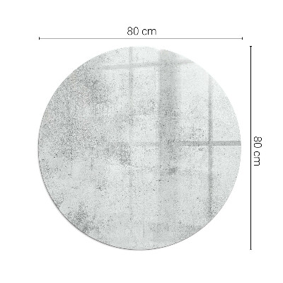 Glass hearth pad round Raw concrete texture