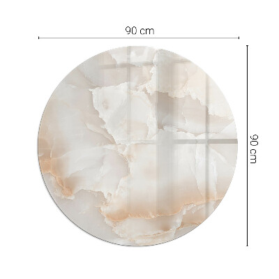 Glass hearth pad round Natural stone pattern