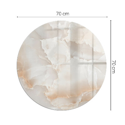Glass hearth pad round Natural stone pattern